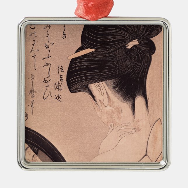 Adorno Metálico Mujer que pone en maquillaje (Frente)