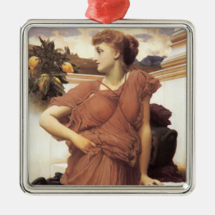 Adorno Metálico Mujer sensualmente bella en la fuente