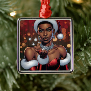 Adorno Metálico Mujer transgénero Navidad festiva