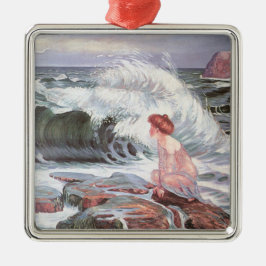 Adorno Metálico Mujer y ola (por Frantisek Kupka)