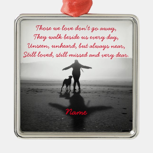 Adorno Metálico Mujer y perro - las únicas en el mundo (Frente)