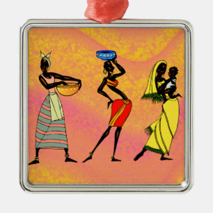 Adorno Metálico Mujeres de África
