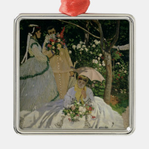 Adorno Metálico Mujeres de Claude Monet el   en el jardín