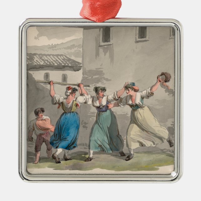 Adorno Metálico Mujeres luchando en Roma, Italia (Escena histórica (Frente)