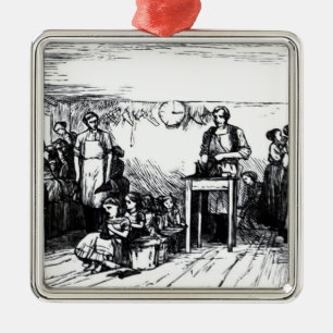 Adorno Metálico Mujeres y niños que hacen los zapatos