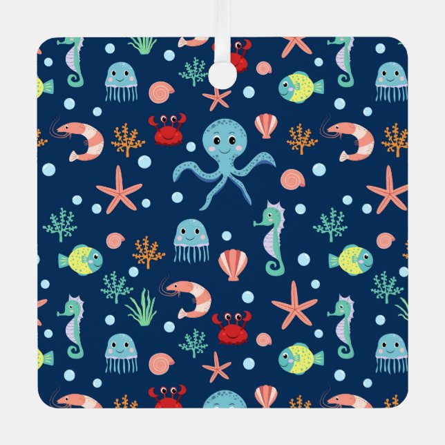 Adorno Metálico Mundo del Mar (Anverso)