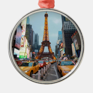 Adorno Metálico Mundo mixto - Nueva York y París