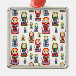 Adorno Metálico muñecas rusas