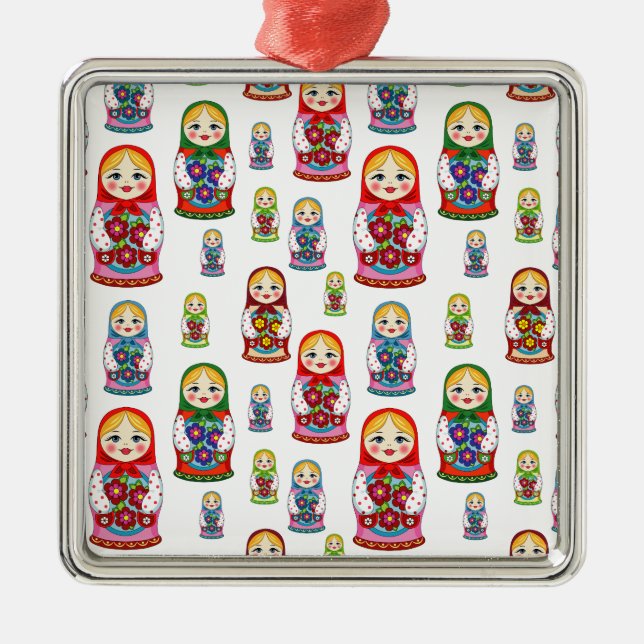 Adorno Metálico muñecas rusas (Frente)