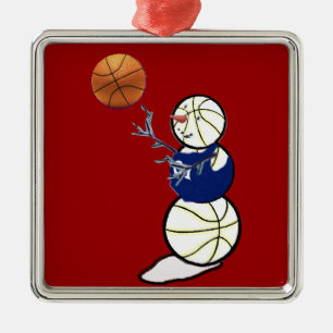 Adorno Metálico Muñeco de nieve del baloncesto