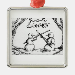 Adorno Metálico Muñecos de nieve de Kung Fu