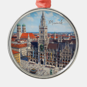 Adorno Metálico Munich Marienplatz Alemania