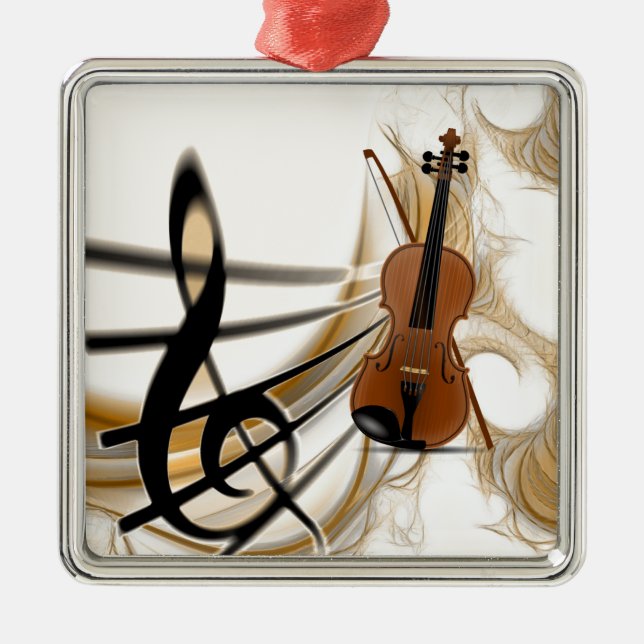 Adorno Metálico Música de violín (Frente)