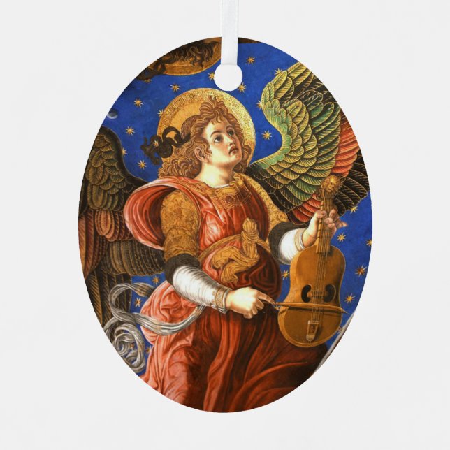 Adorno Metálico MÚSICA HACIENDO ÁNGEL CON UN VIELLE Navidades (Anverso)
