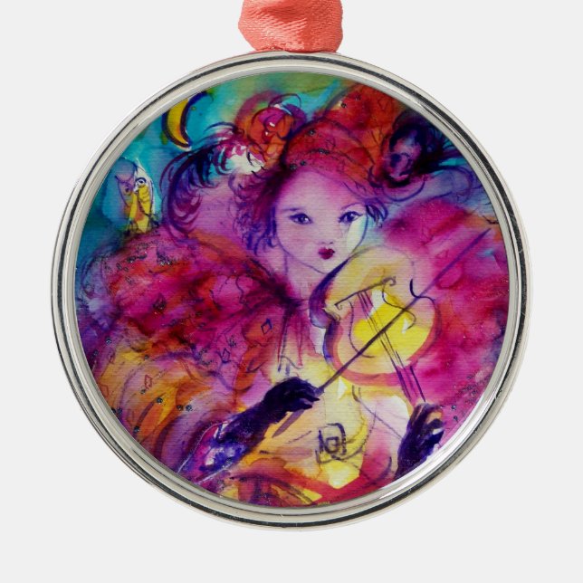 Adorno Metálico Músico de Carnaval nocturno de MASQUERADE con traj (Frente)