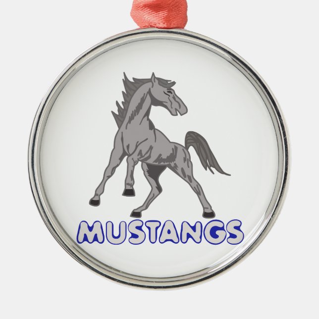 Adorno Metálico Mustangs Mascot (Frente)