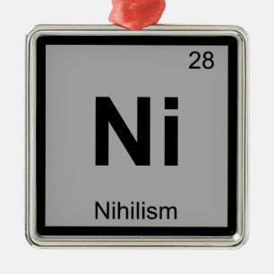 Adorno Metálico N - Nihilismo Filosofía Química Tabla Periódica