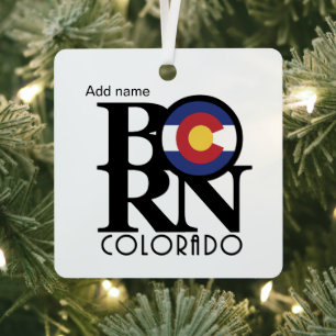 Adorno Metálico NACIDO Colorado Personalizado