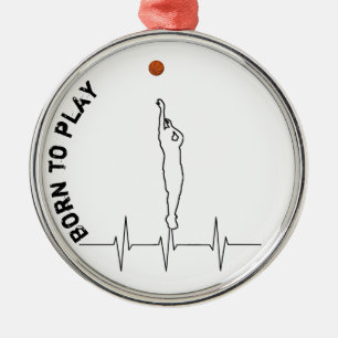 Adorno Metálico Nacido para jugar baloncesto