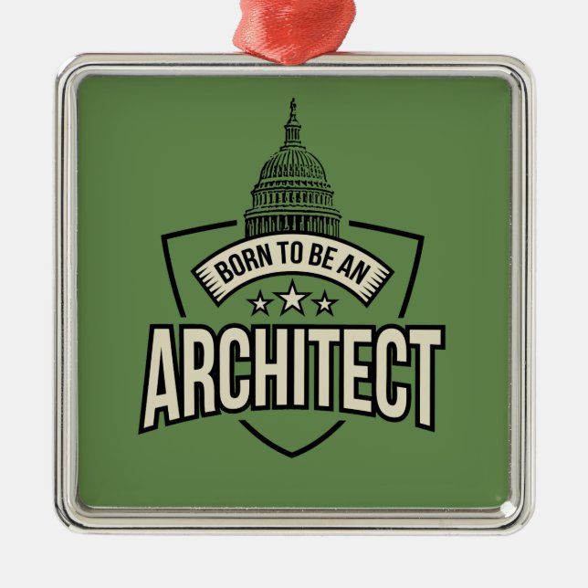 Adorno Metálico Nacido para ser arquitecto (Frente)