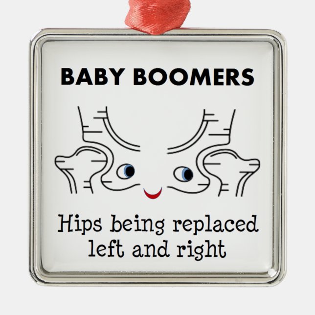 Adorno Metálico Nacidos en el baby boomes - caderas que son (Frente)