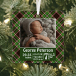Adorno Metálico Nacimientos Nacidos Nacidos Nacimientos Foto Plant<br><div class="desc">El registro de nacimientos del bebé es adorno con foto del personalizado. Un gran regalo para los orgullosos abuelos,  tías... </div>