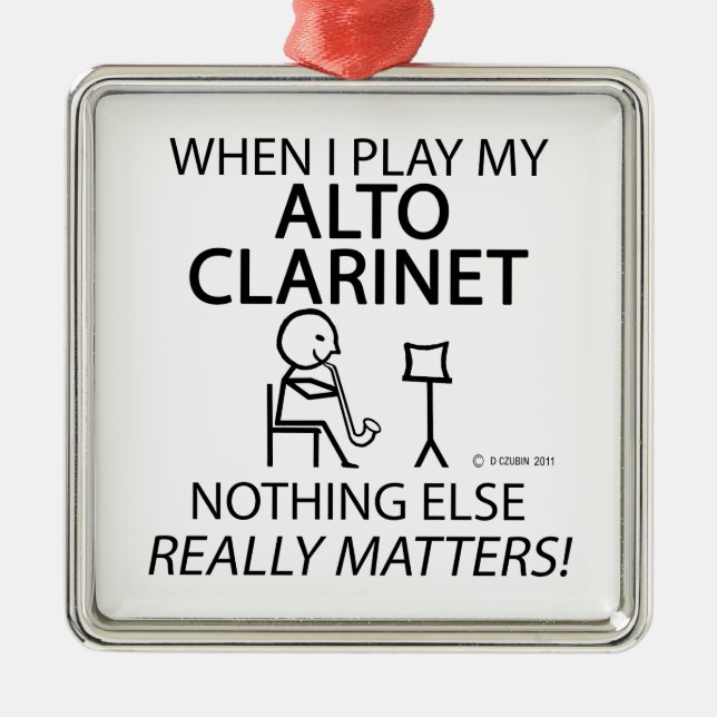 Adorno Metálico Nada más importa el Alto Clarinet (Frente)
