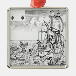 Adorno Metálico Naipe de la piscina de los pescados