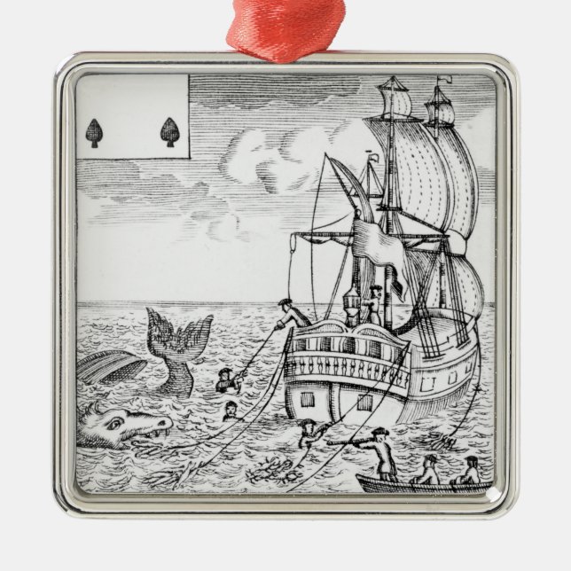 Adorno Metálico Naipe de la piscina de los pescados (Frente)