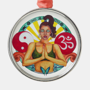 Adorno Metálico Namaste Ornament