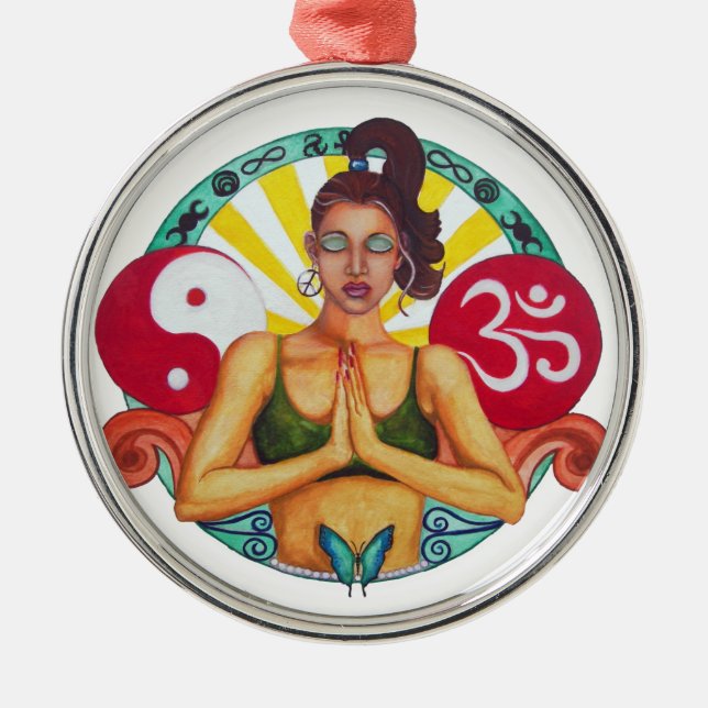 Adorno Metálico Namaste Ornament (Frente)