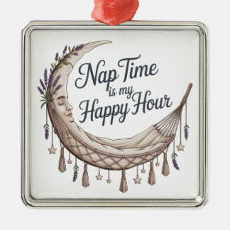 Adorno Metálico Nap Time Is My Happy Hour
