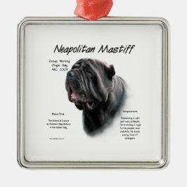 Adorno Metálico Napolitano Mastiff (blk) Diseño de Historia