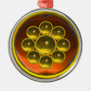 Adorno Metálico Naranja AMARILLO AGATE GEMSTONE MON