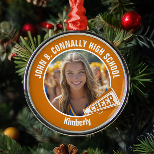 Adorno Metálico Naranja animador foto Navidades de secundaria