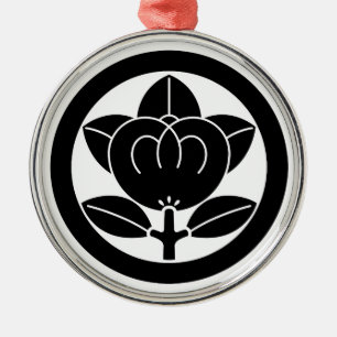 Adorno Metálico Naranja mandarín en círculo