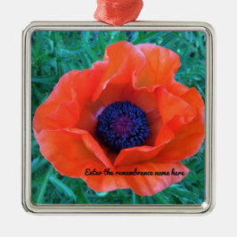 Adorno Metálico NARANJA rojo oriental POPPY —