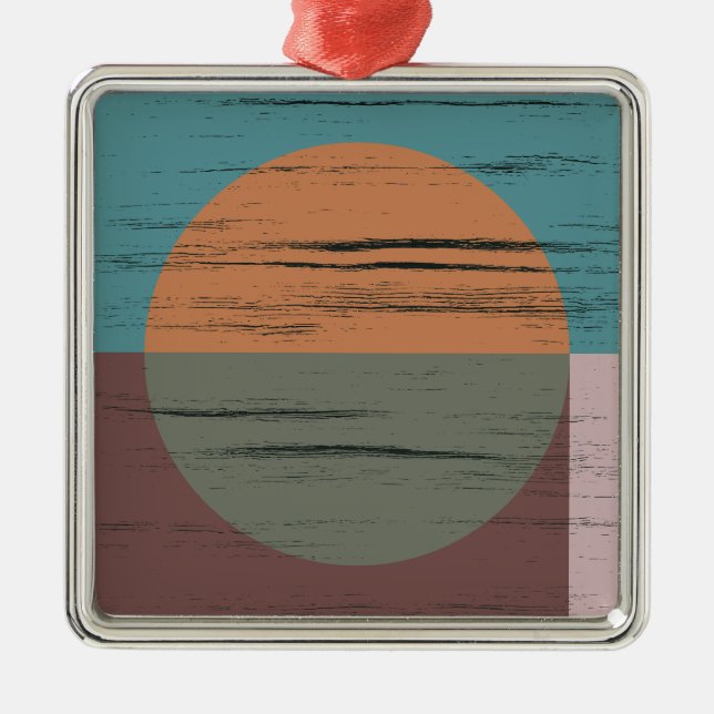 Adorno Metálico Naranja Y Círculo Verde (Frente)