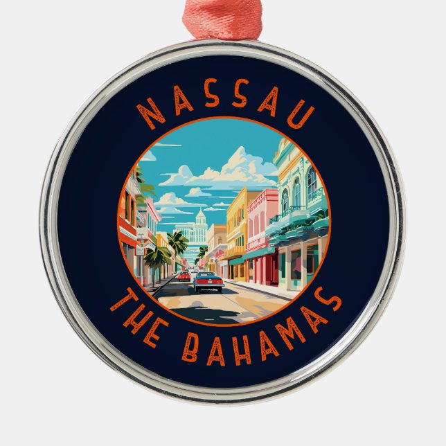 Adorno Metálico Nassau Bahamas Viaja por arte (Frente)