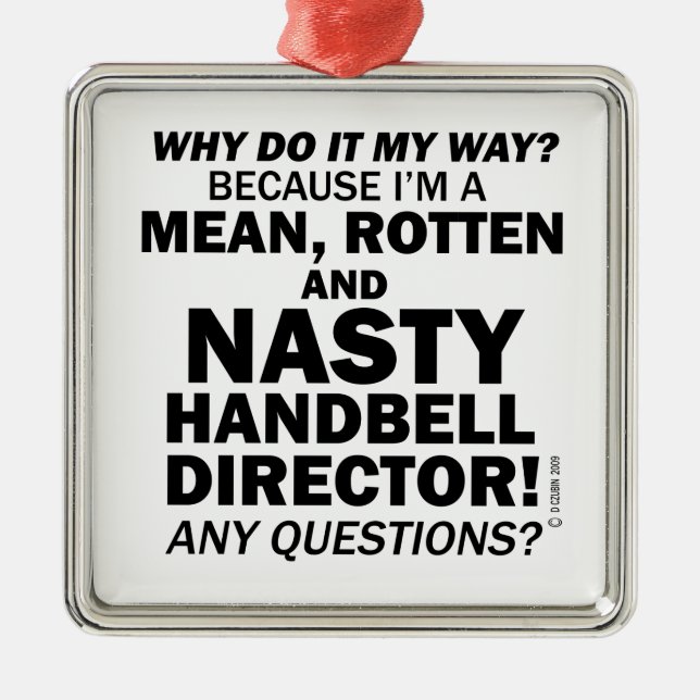 Adorno Metálico Nasty Handbell Director (Frente)