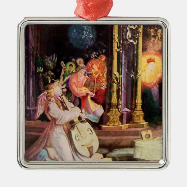 ADORNO METÁLICO NATIVIDAD CON ÁNGELES - MAGIA DE NAVIDADES (Frente)