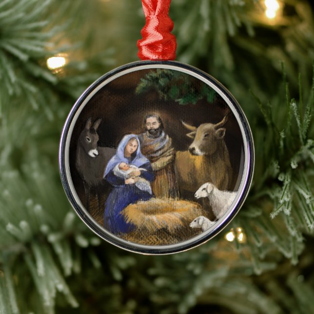 Adorno Metálico Natividad navideña (Árbol)
