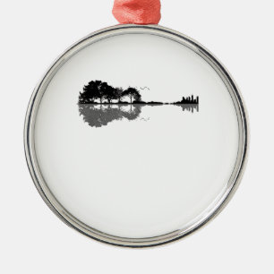 Adorno Metálico Naturaleza de guitarra acústica música de fondo gu