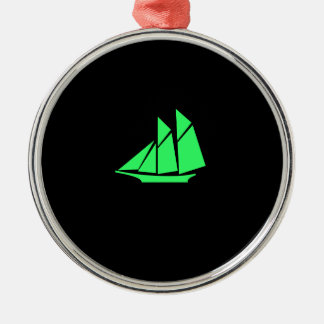 Adorno Metálico Nave de podadoras de Glow_Green-on-Black del