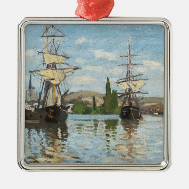 Adorno Metálico Naves de Claude Monet el | que montan en el Sena (Frente)