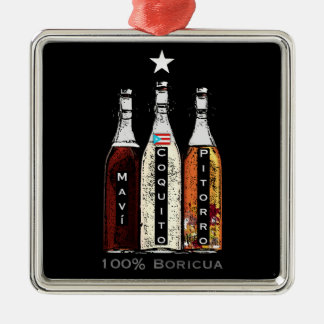 Adorno Metálico Navidad Boricua Puerto Rico Bebidas tradicionales