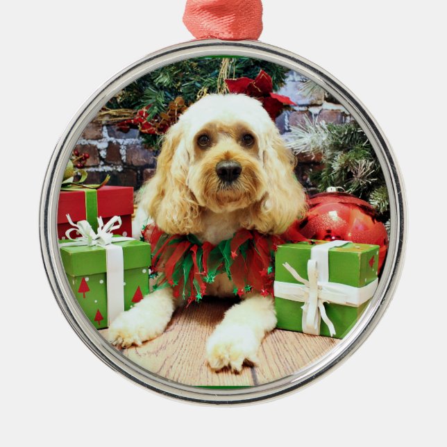 Adorno Metálico Navidad - Cockapoo - compinche (Frente)
