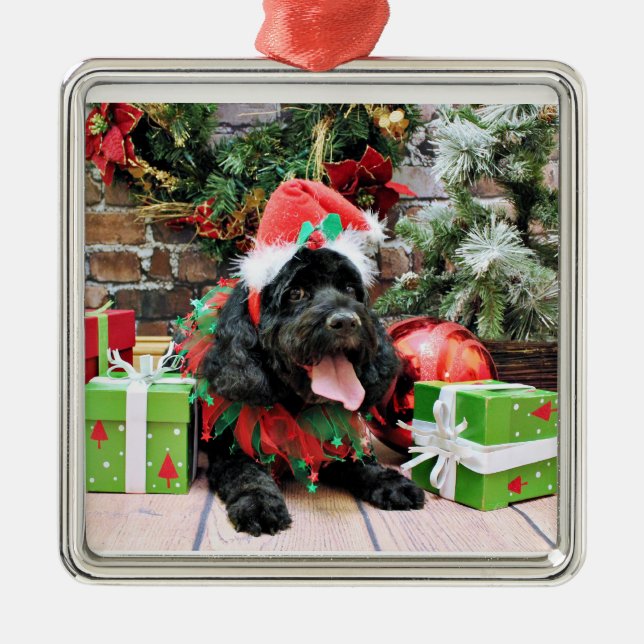 Adorno Metálico Navidad - Cockapoo - Jack (Frente)