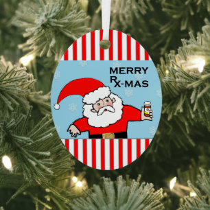 Adorno Metálico Navidad coleccionable para farmacéuticos