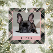 Navidad con Foto de Mascota en Cuadros Elegantes